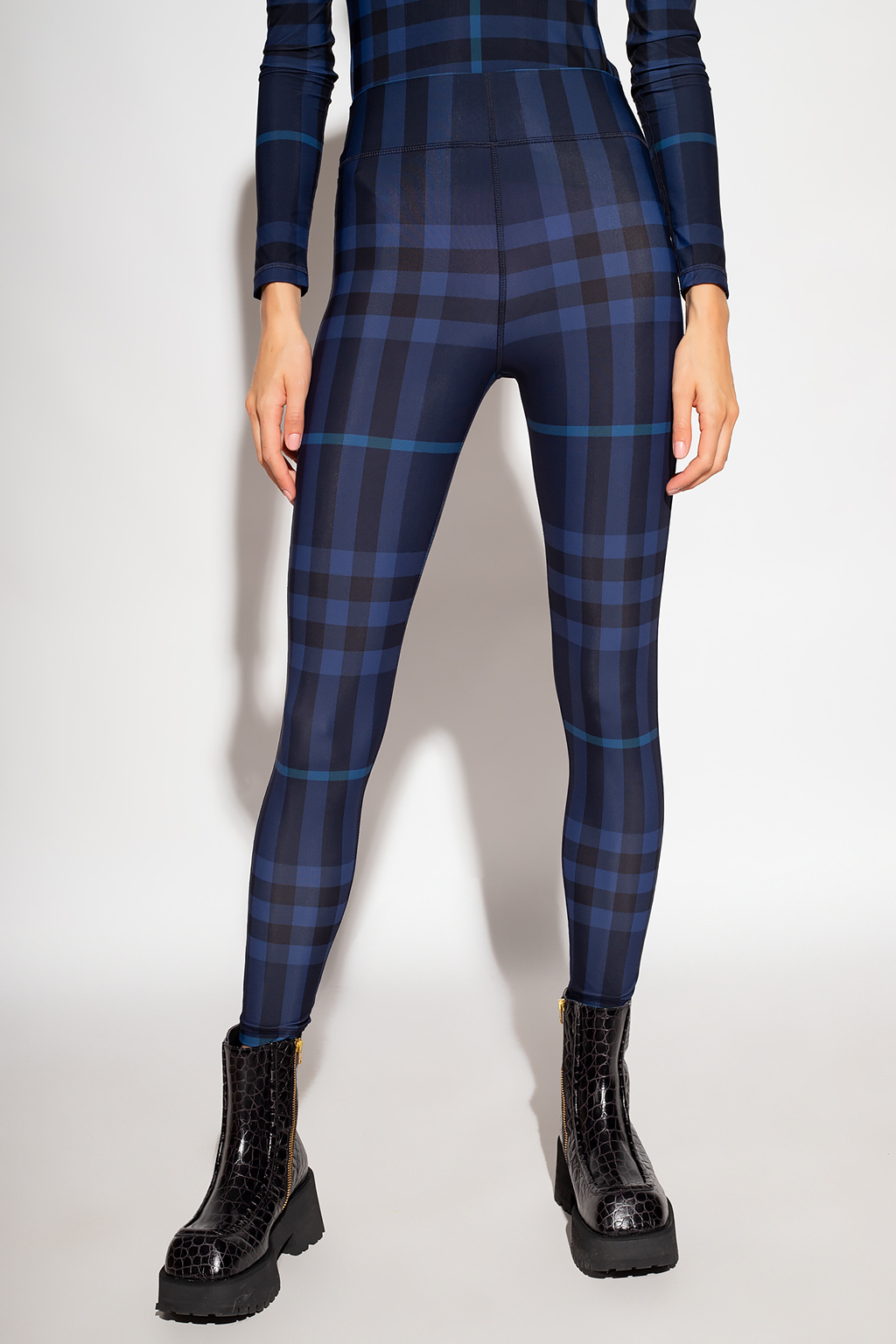 Navy blue 'Madden' leggings burberry shopper - burberry